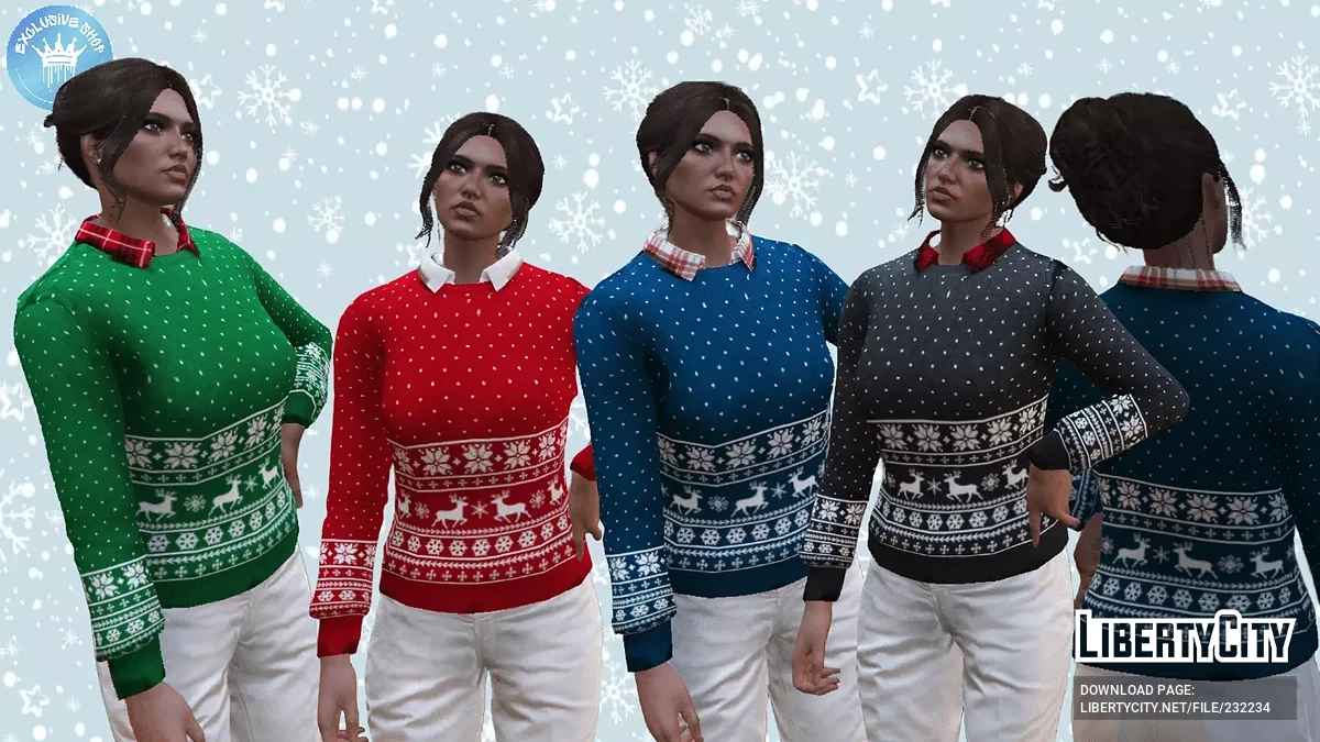 Новогодний свитер (для мужского и женского персонажа) / GTA 5