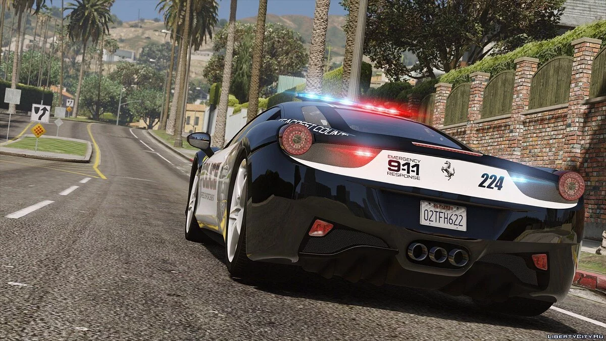 Ferrari 458 Italia | Hot Pursuit Police | AUTOVISTA [Add-On / Replace | Template] / GTA 5