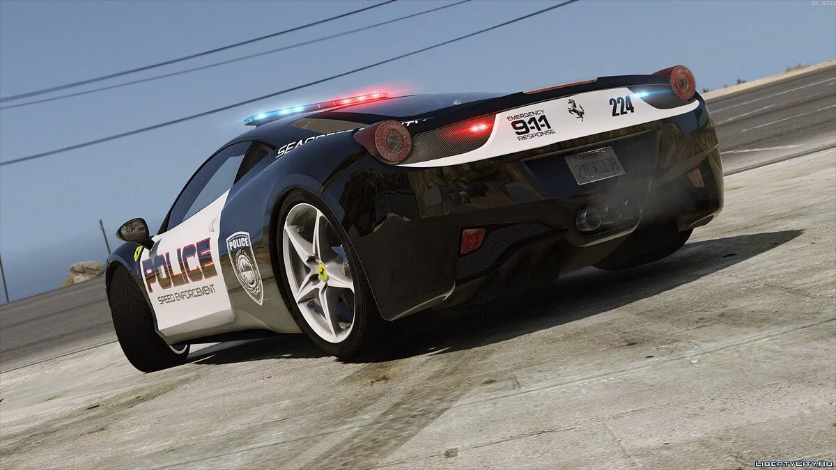 Ferrari 458 Italia | Hot Pursuit Police | AUTOVISTA [Add-On / Replace | Template] / GTA 5