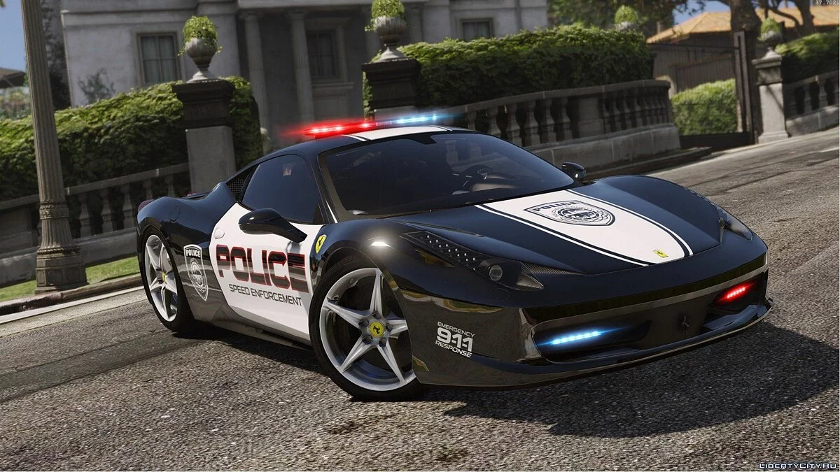 Ferrari 458 Italia | Hot Pursuit Police | AUTOVISTA [Add-On / Replace | Template] / GTA 5