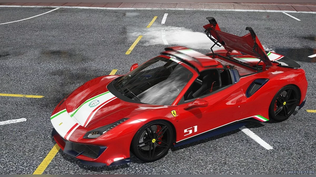 2019 Ferrari 488 Pista SPIDER [Animated Roof][ADD-On/Template] 1.0 / GTA 5