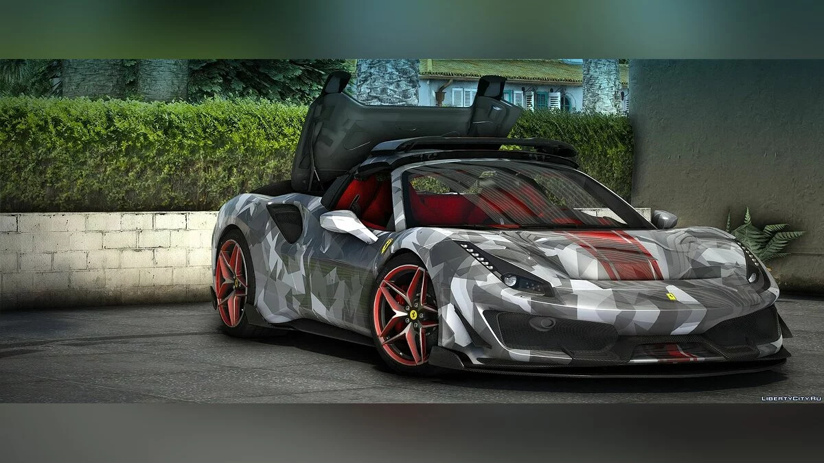Ferrari Pista 488 Spider 2019 [Add-On | Extras | Wheels | Animated Roof | Template | LODs] 1.1 / GTA 5