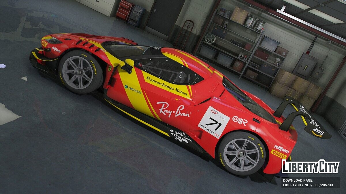 Скачать Ferrari 296 GT3 v1.0 для GTA 5