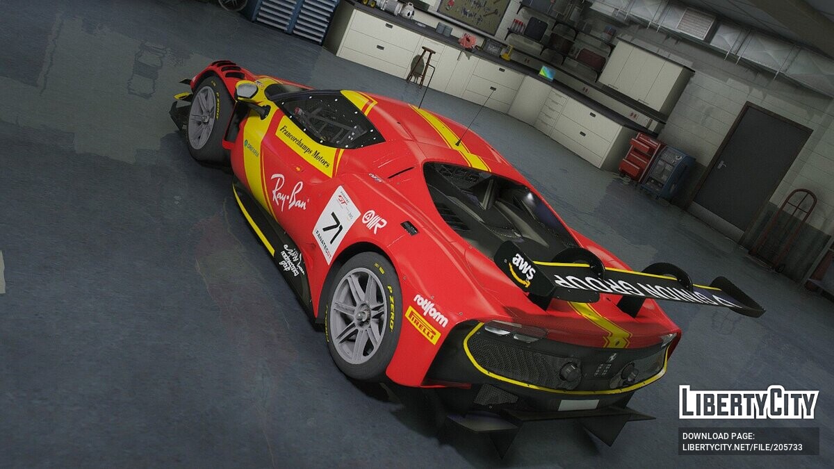 Скачать Ferrari 296 GT3 v1.0 для GTA 5