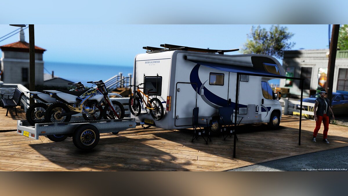 Скачать Fiat Campervan + Bike Trailer 0.1 [BETA] для GTA 5