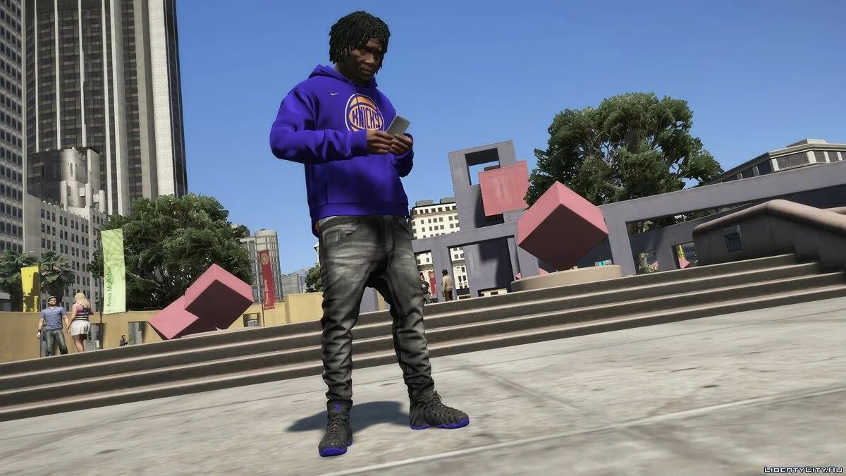 Knicks Foamposite Pro кроссовки и Knicks худи / GTA 5