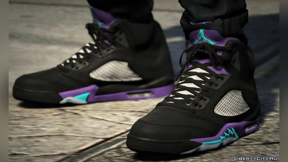 Кроссовки Black Grape Jordan 5's / GTA 5