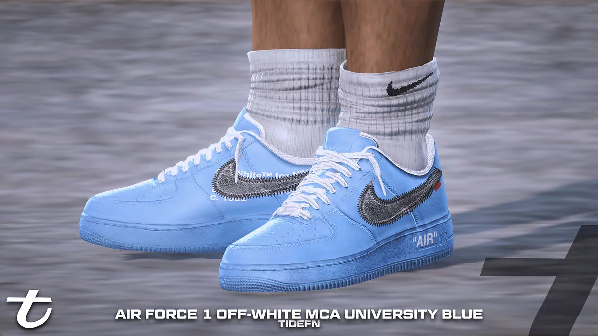 Nike Air Force 1 Low Off White MCA University Blue MP Male GTA 5