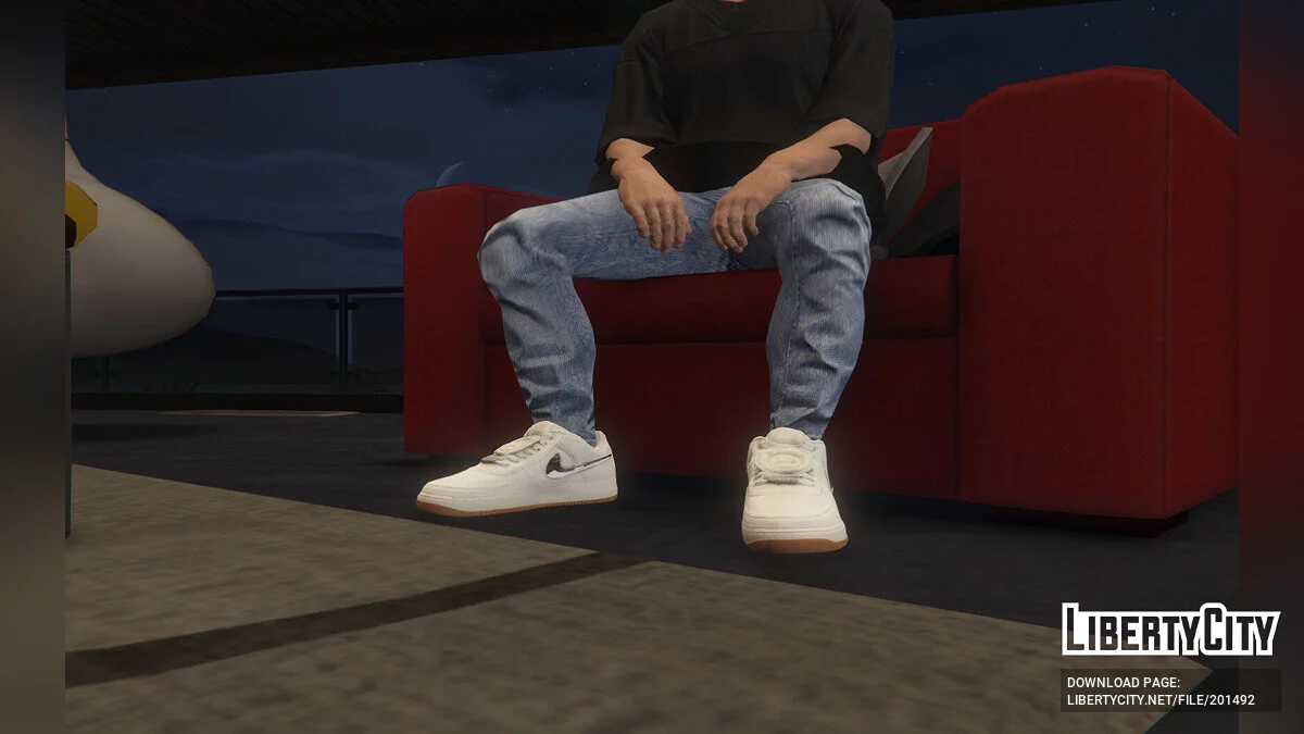 Travis Scott X Nike Air Force 1 Low Sail [Replace / FiveM / Rage MP] / GTA 5