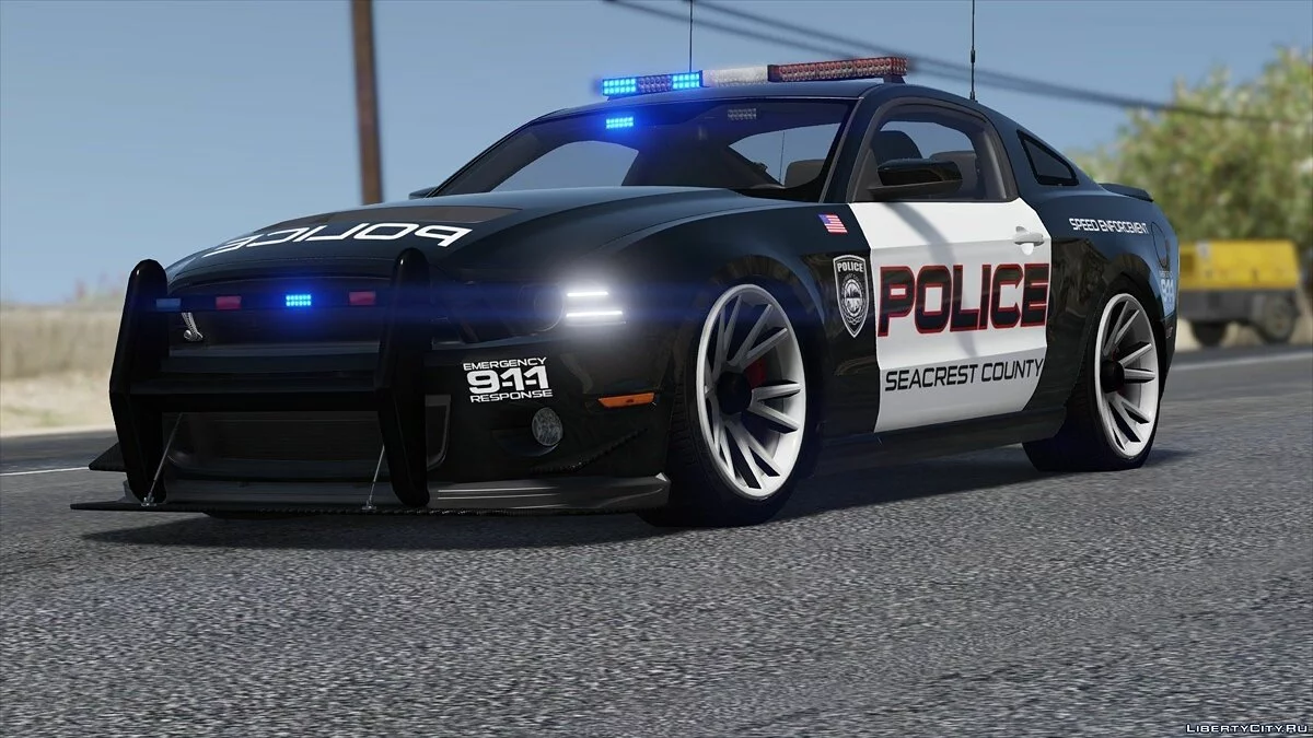 Ford Shelby GT500 | Hot Pursuit Police [Add-On / Replace | Template] 2.0 / GTA 5