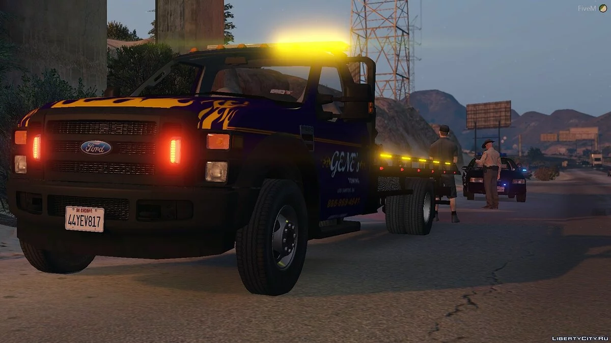 2008 Ford F550 Flatbed Tow Truck 1.0 / GTA 5