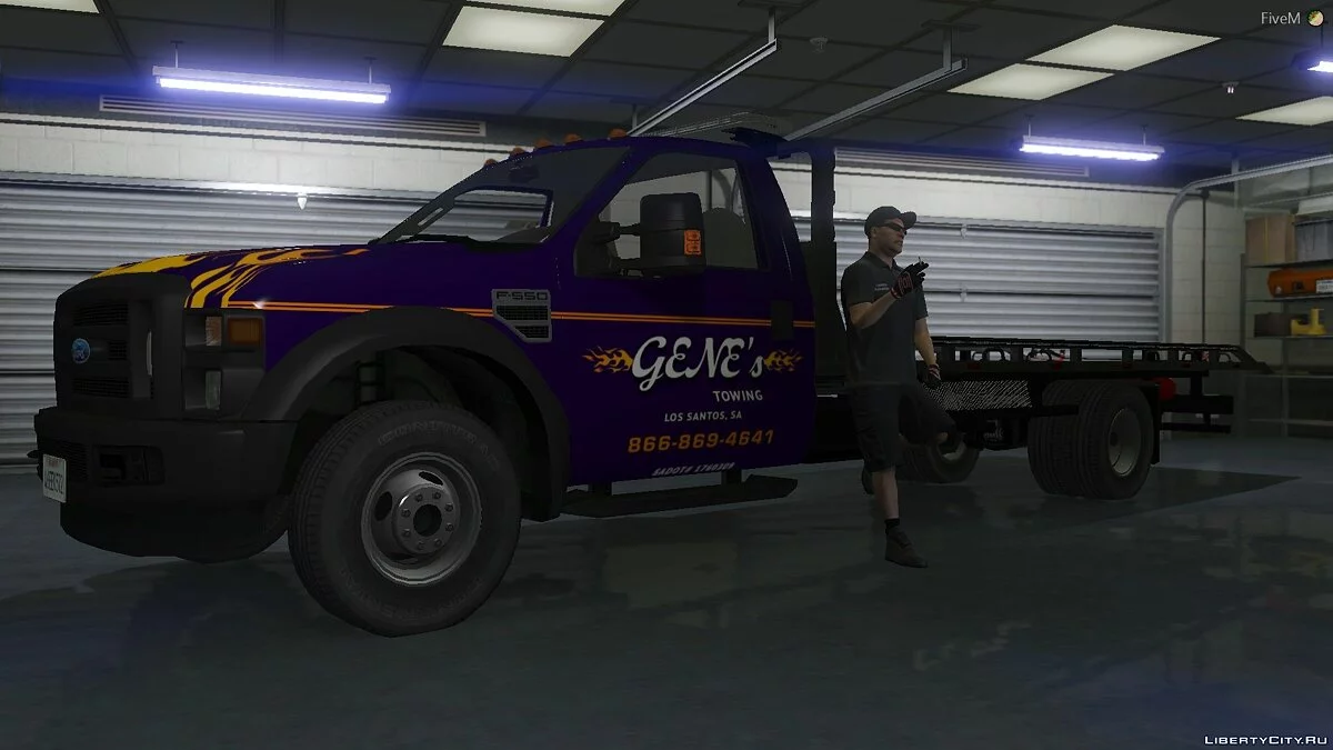 2008 Ford F550 Flatbed Tow Truck 1.0 / GTA 5