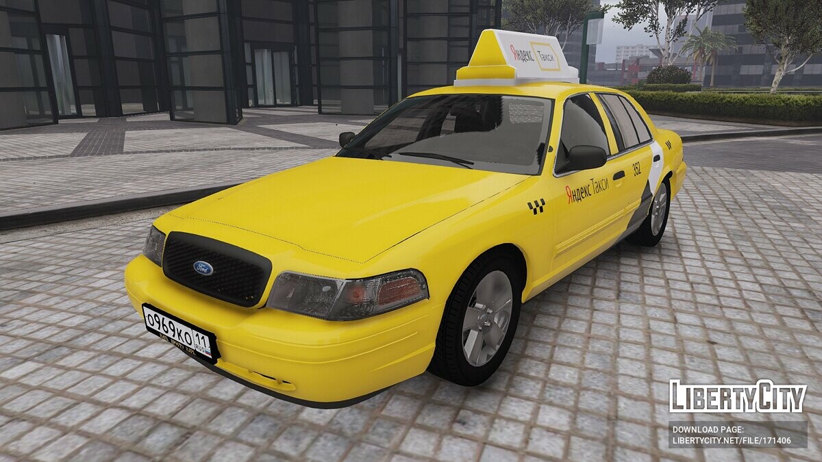 Скачать 2011 Ford Crown Victoria Yandex Taxi для GTA 5