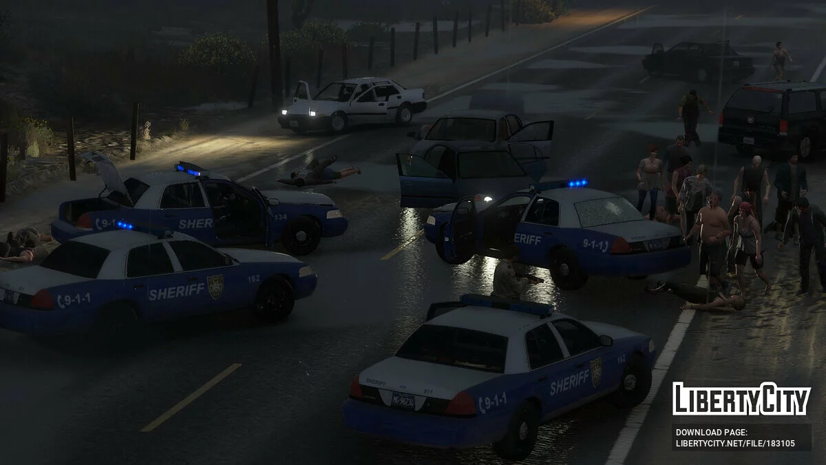 1999 & 2001 Ford Crown Victoria P71 King County Sheriff Department The Walking Dead Based [ Add-on | Non-els | Lods ] 1.0 / GTA 5