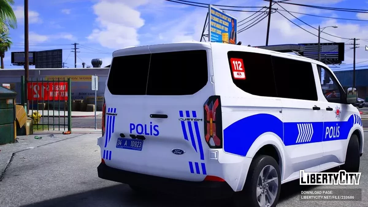 Ford Transit Custom 2025 Asayiş Ekip Aracı / GTA 5
