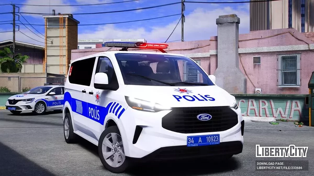 Ford Transit Custom 2025 Asayiş Ekip Aracı / GTA 5