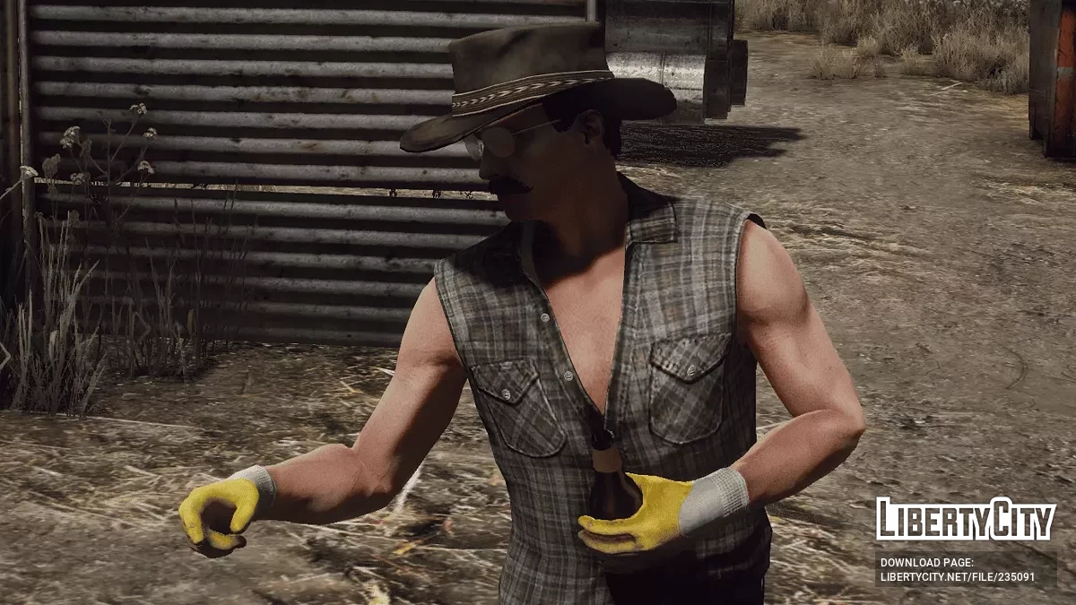 Dustborn Outlaw MP Male Cowboy Hat (Singleplayer/FiveM) / GTA 5