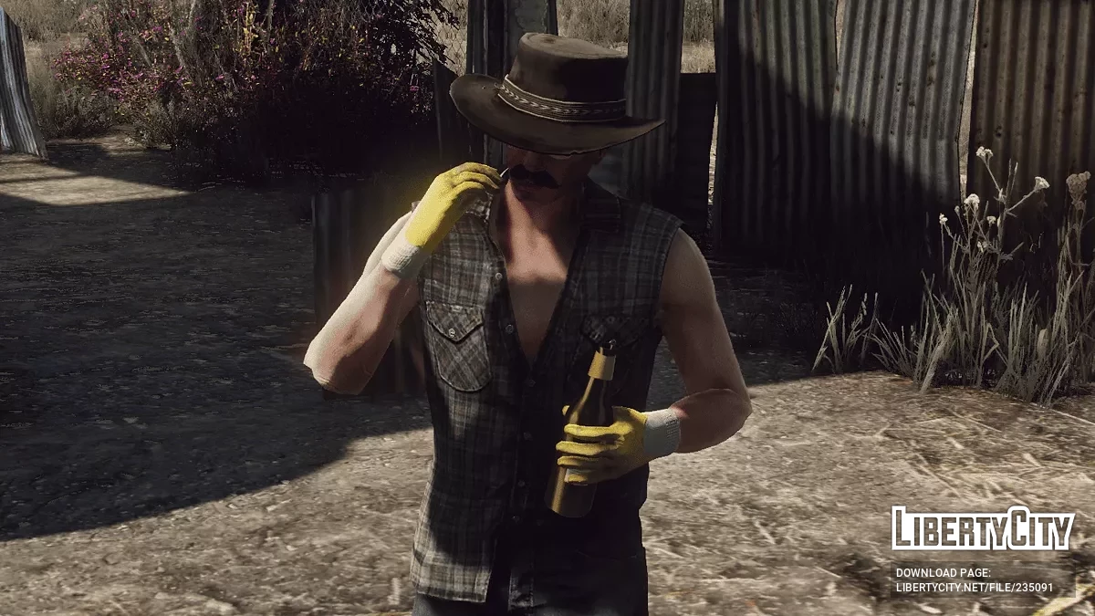 Dustborn Outlaw MP Male Cowboy Hat (Singleplayer/FiveM) / GTA 5