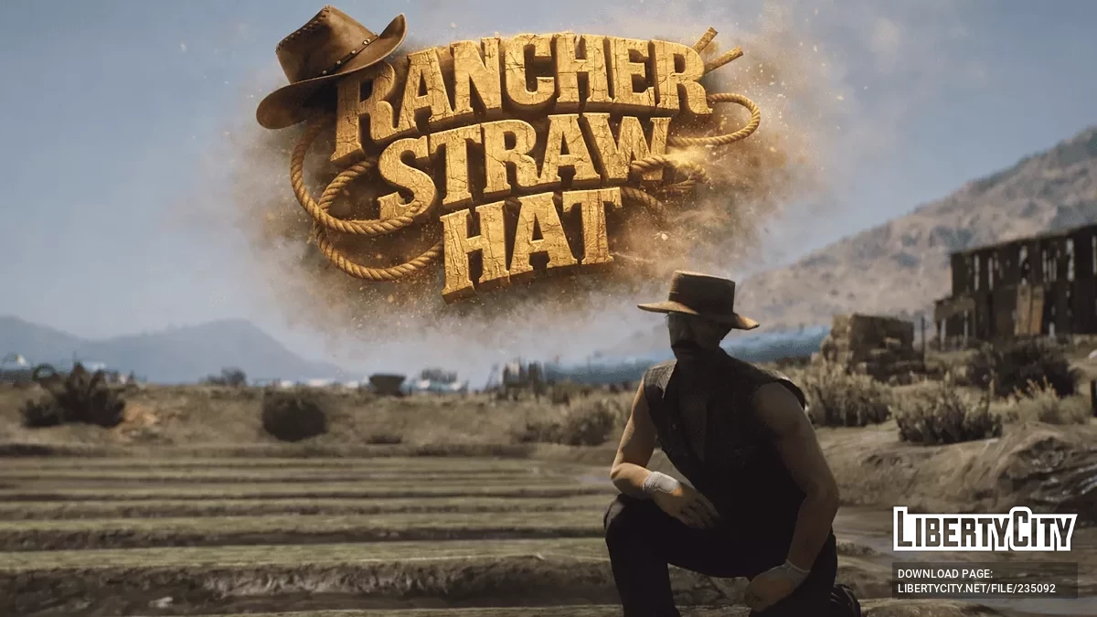 Соломенная ковбойская шляпа владельца ранчо для MP Male / GTA 5
