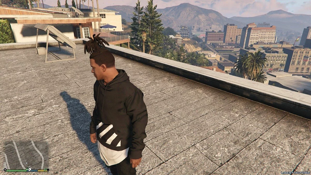 Upwards tied dreads for Franklin / GTA 5