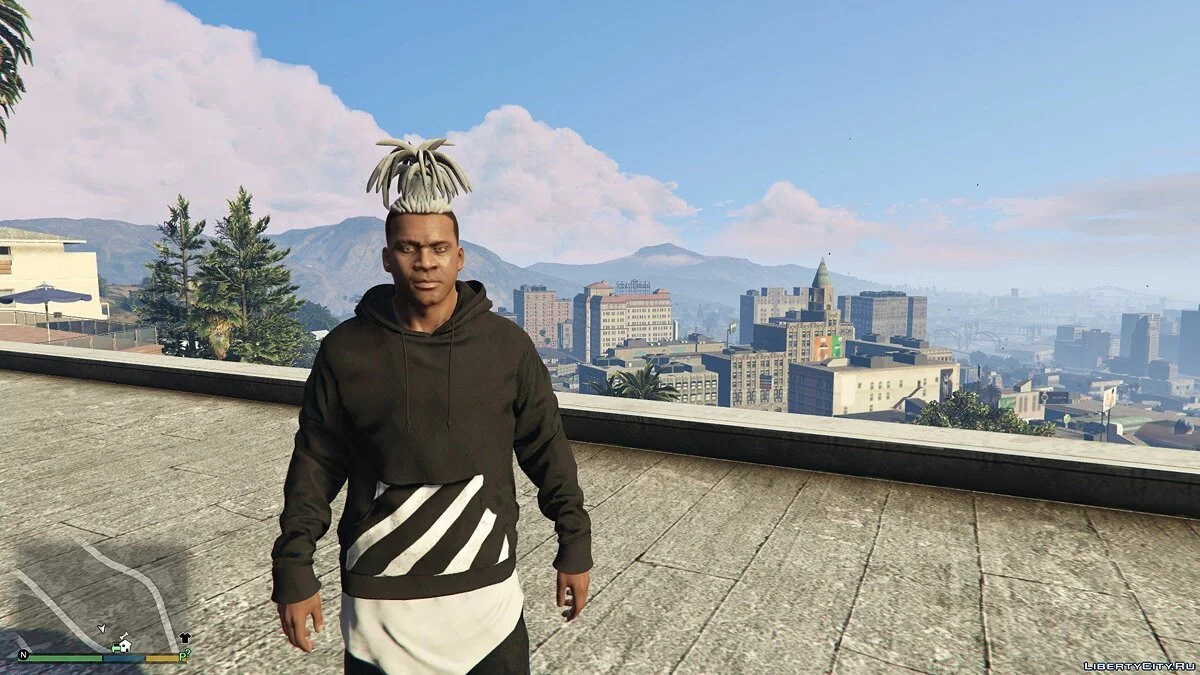 Upwards tied dreads for Franklin / GTA 5
