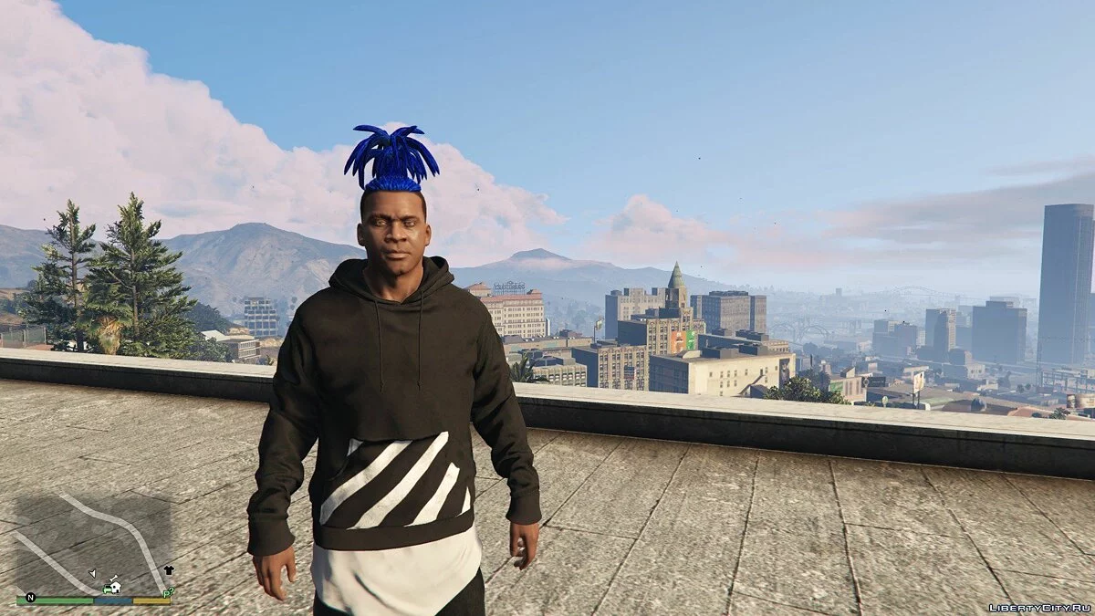 Upwards tied dreads for Franklin / GTA 5