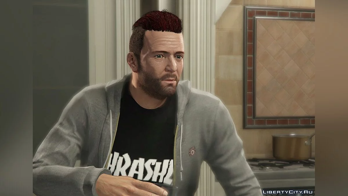 Новая прическа и текстуры лица для Майкла  / GTA 5