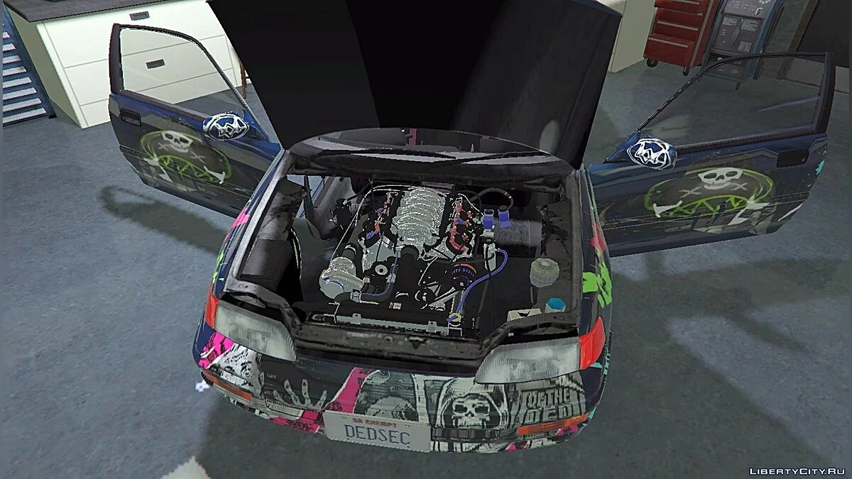 Honda CRX Dedsec Edition [Addon/Replace] 1.0 / GTA 5