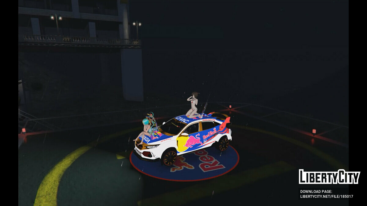 Скачать Honda Civic Type R Red Bull для GTA 5