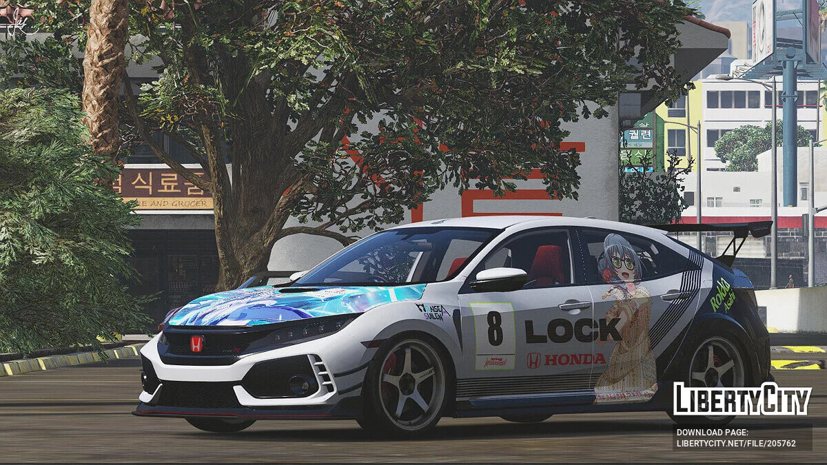 Honda Civic Type R (FK8) BanG Dream! Rokka Asahi Itasha / GTA 5