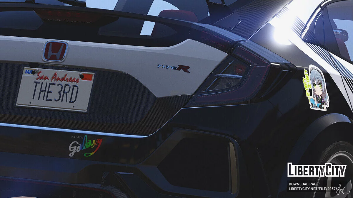 Honda Civic Type R (FK8) BanG Dream! Rokka Asahi Itasha / GTA 5