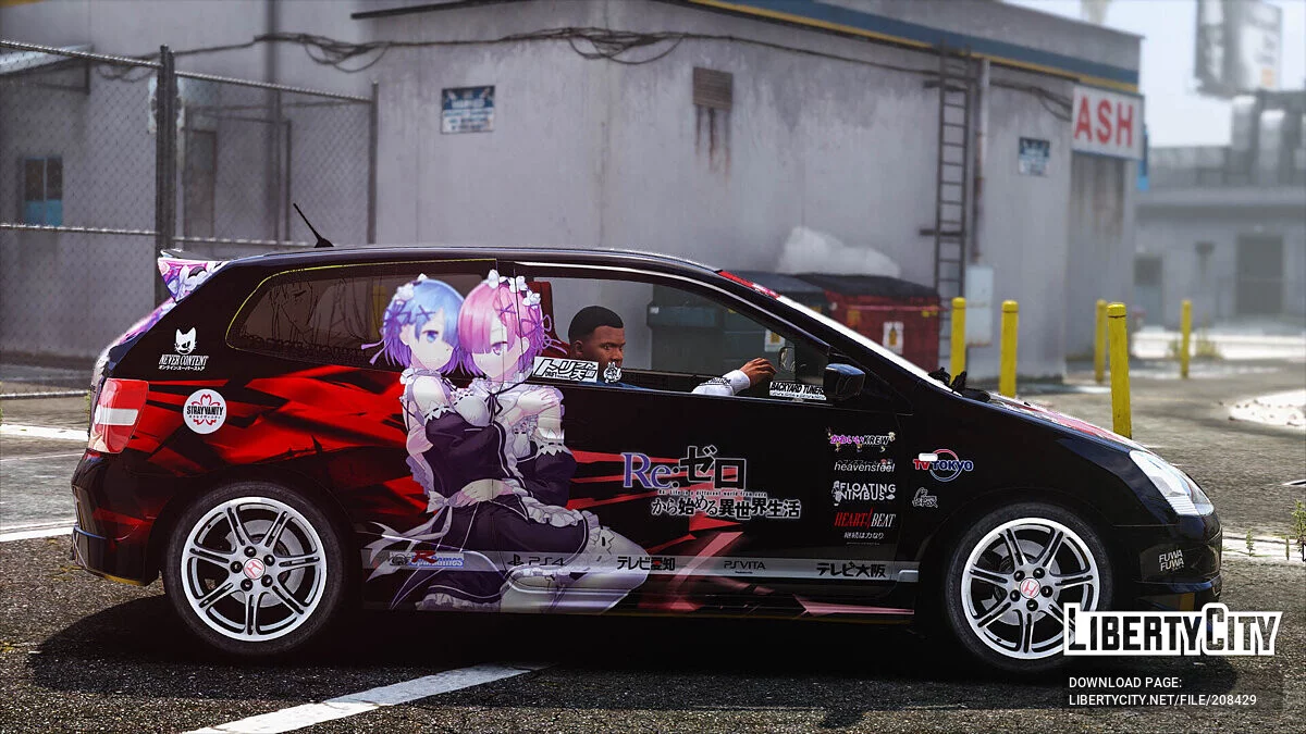 2001 Honda Civic Type-R (EP3) Rezero itasha / GTA 5