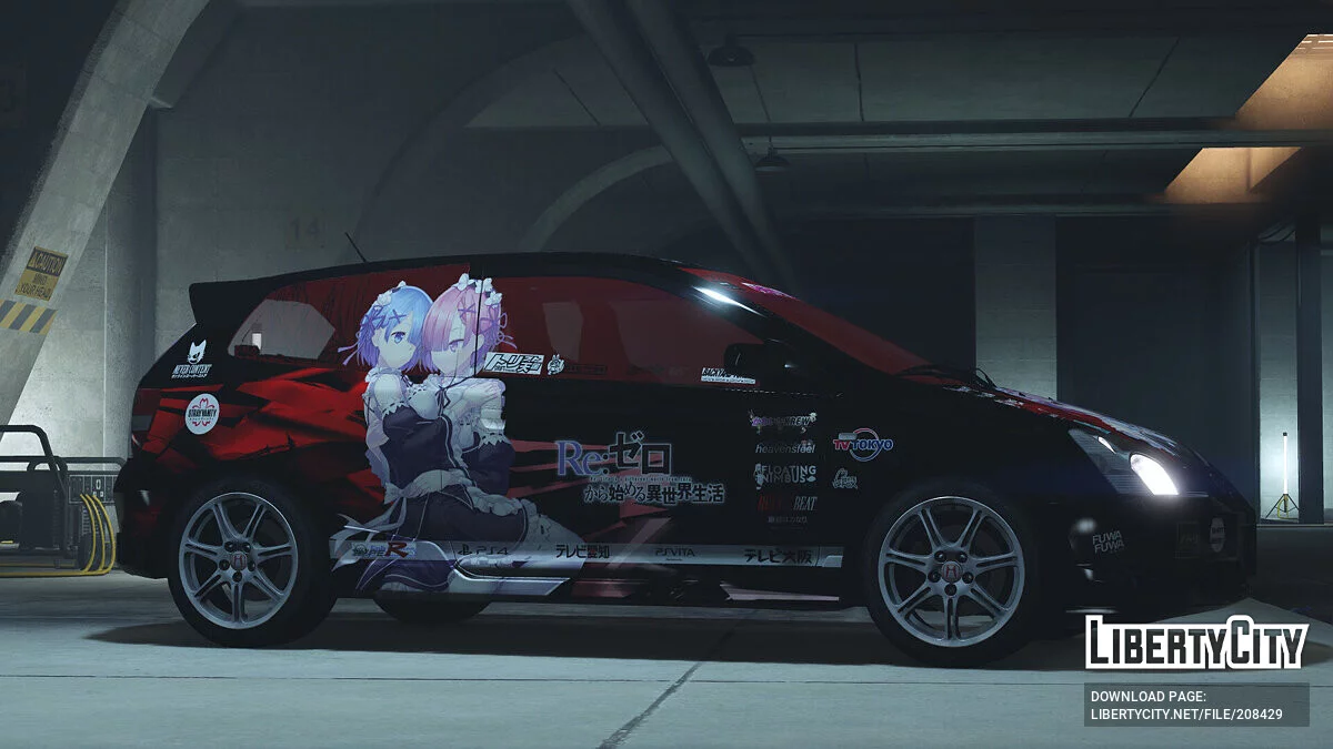 2001 Honda Civic Type-R (EP3) Rezero itasha / GTA 5