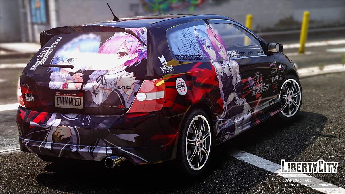 2001 Honda Civic Type-R (EP3) Rezero itasha / GTA 5
