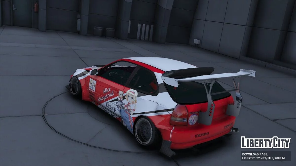 Honda Civic EK9 Rocket Bunny Itasha Alice Margatroid / GTA 5