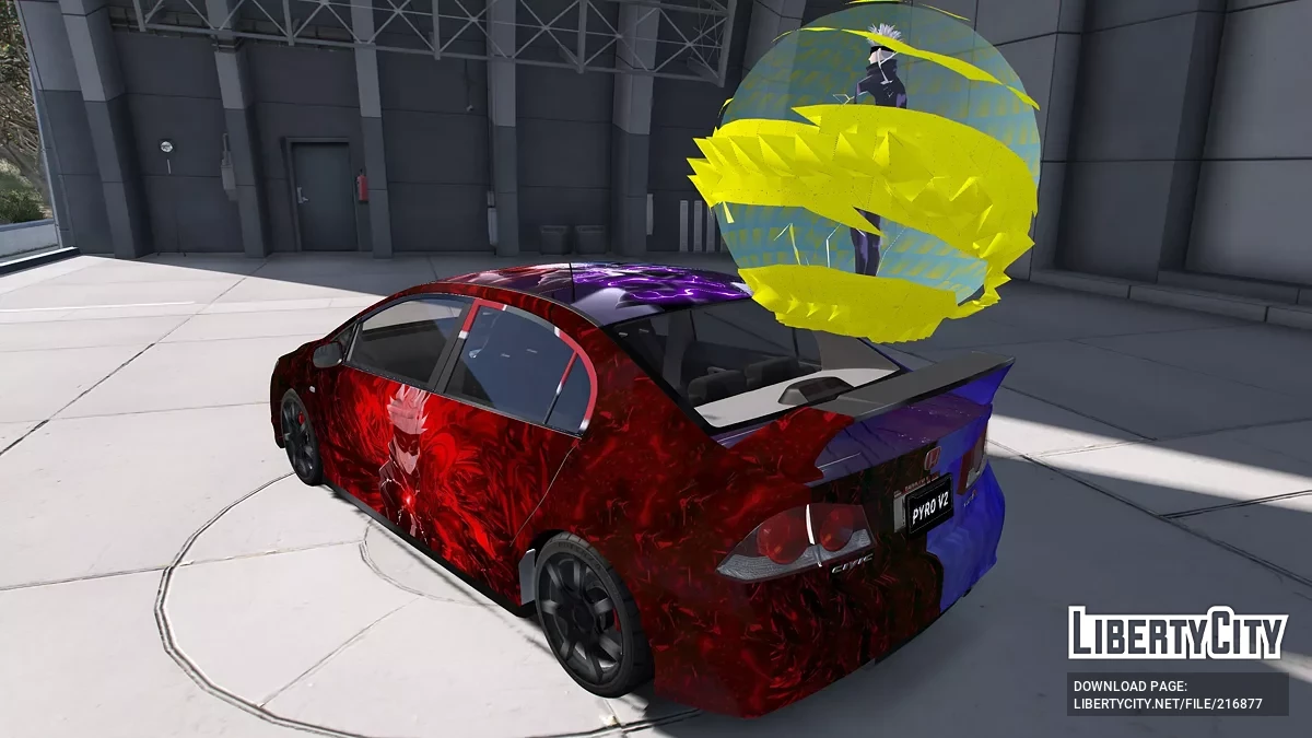 Honda Civic Satoru Gojo Edition / GTA 5