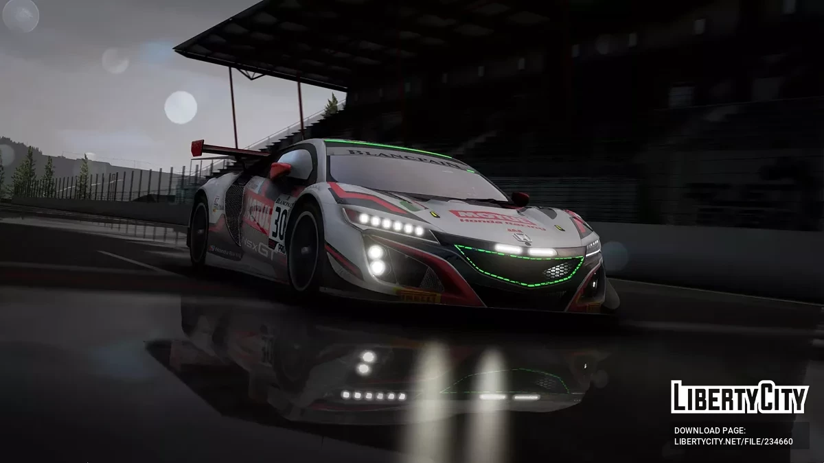 Honda NSX GT3 Evo [Дополнение / FiveM / Тюнинг / Шаблон] / GTA 5