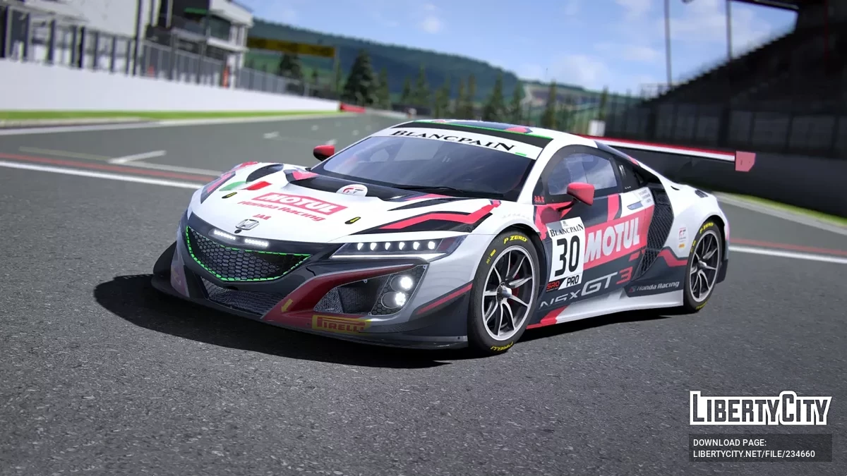 Honda NSX GT3 Evo [Дополнение / FiveM / Тюнинг / Шаблон] / GTA 5