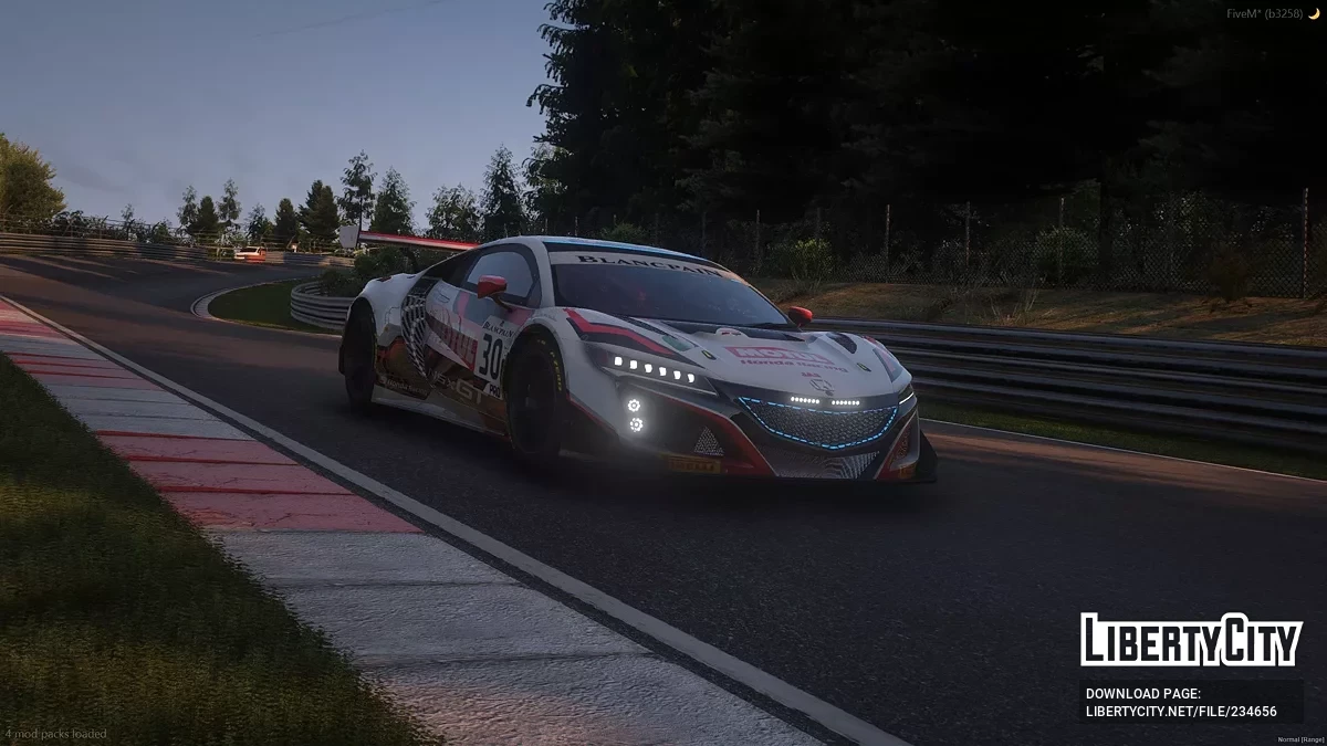 Honda NSX GT3 Evo v1.0 / GTA 5