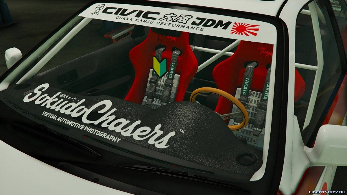 Honda Civic EK9 Kanjo Edition [Tuning | Template] 1.1 для GTA 5 - Картинка #7