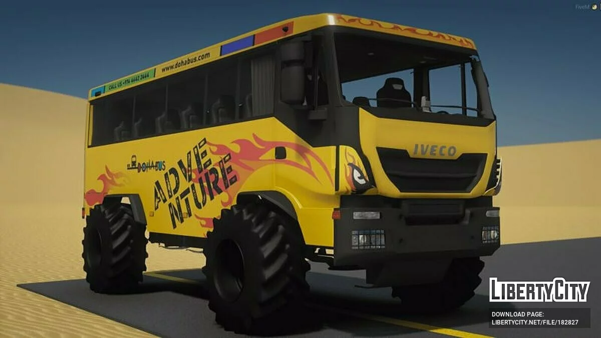 IVECO Monster Bus Safari in Qatar [Replace/FiveM] / GTA 5