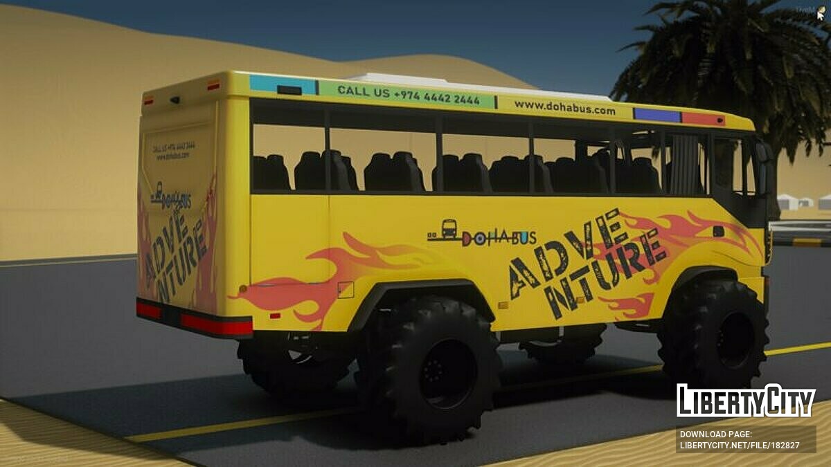 Скачать IVECO Monster Bus Safari in Qatar [Replace/FiveM] для GTA 5