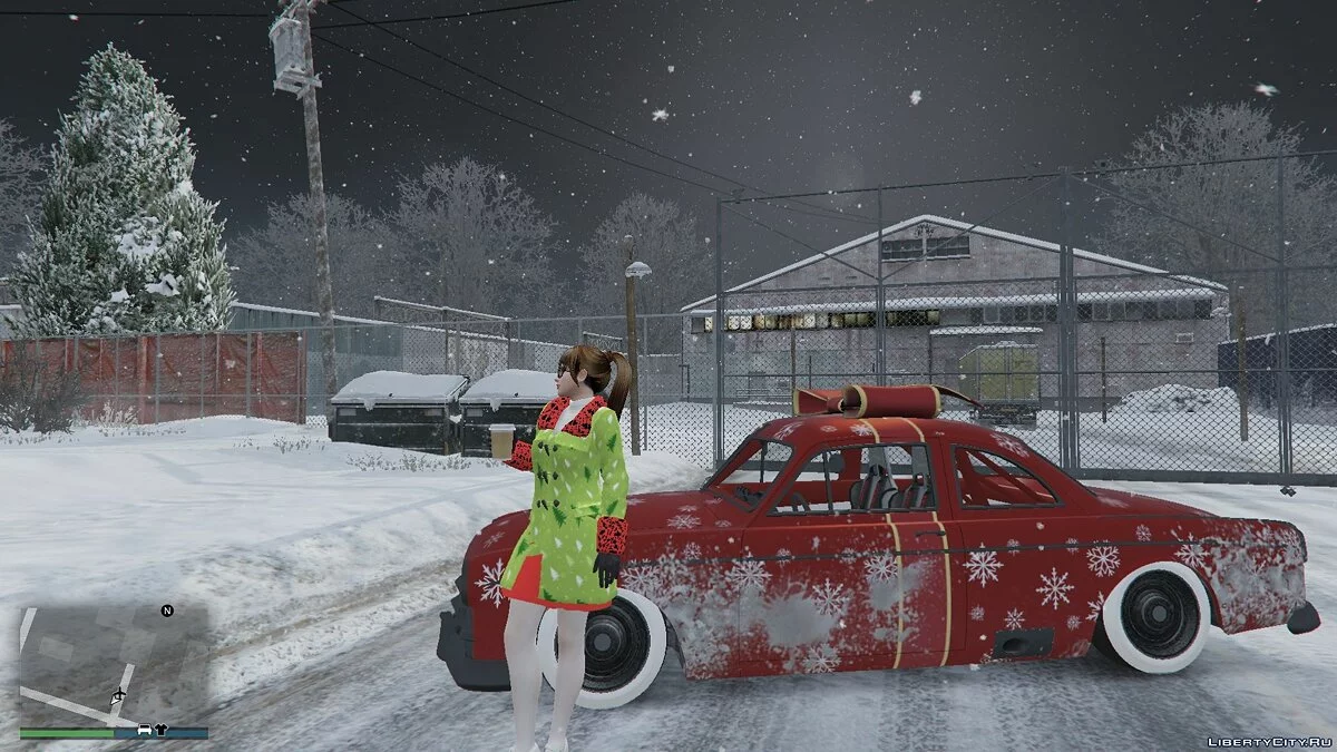 Рождественский плащ для Мэй Ширануи / GTA 5