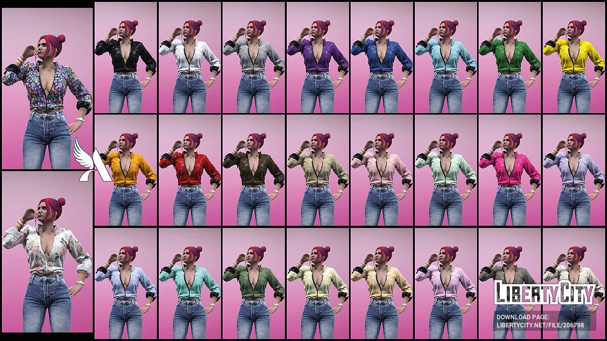 Low Cut Bombers - MP Female - Textures / GTA 5