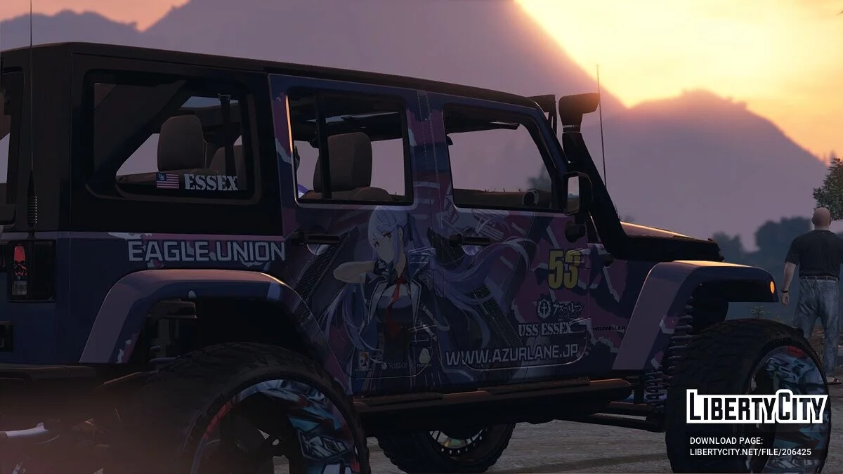 Jeep Wrangler Rubicon itasha USS Essex Azur lane / GTA 5