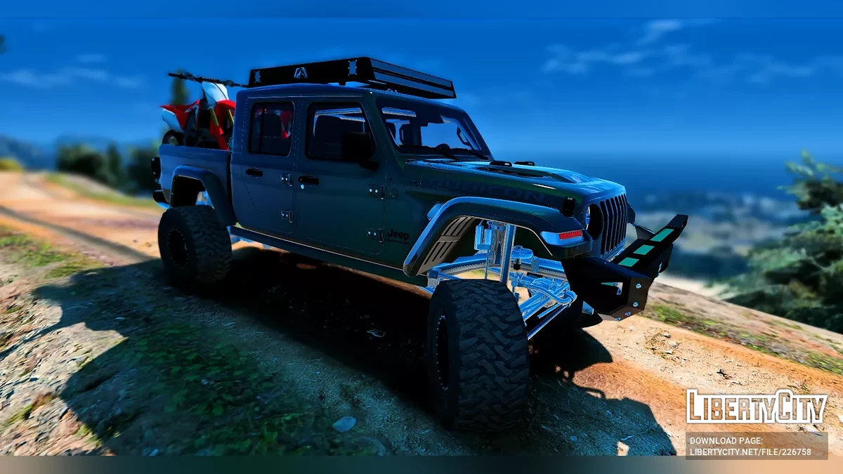 Custom Tuned Lifted Jeep Gladiator 4x4 With Removable Interior Roll Cage / GTA 5