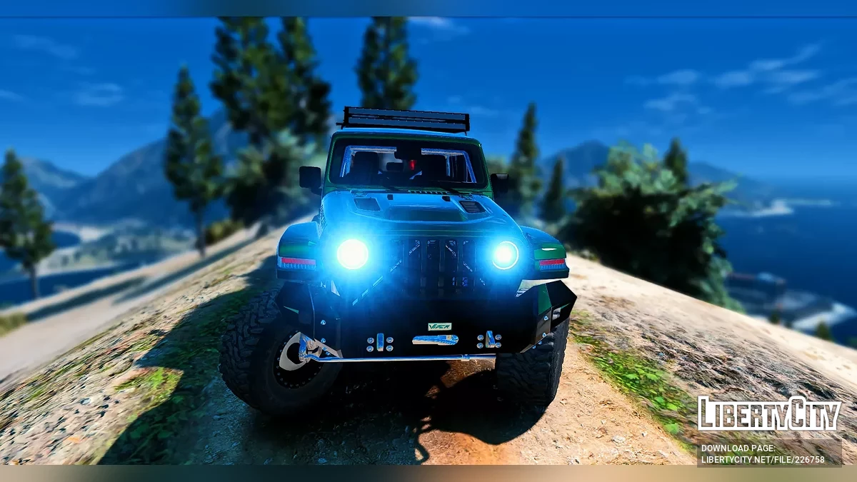 Custom Tuned Lifted Jeep Gladiator 4x4 With Removable Interior Roll Cage / GTA 5