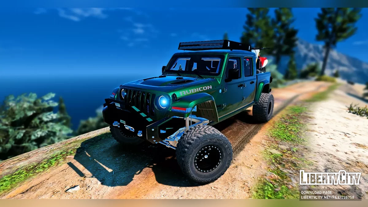Custom Tuned Lifted Jeep Gladiator 4x4 With Removable Interior Roll Cage / GTA 5