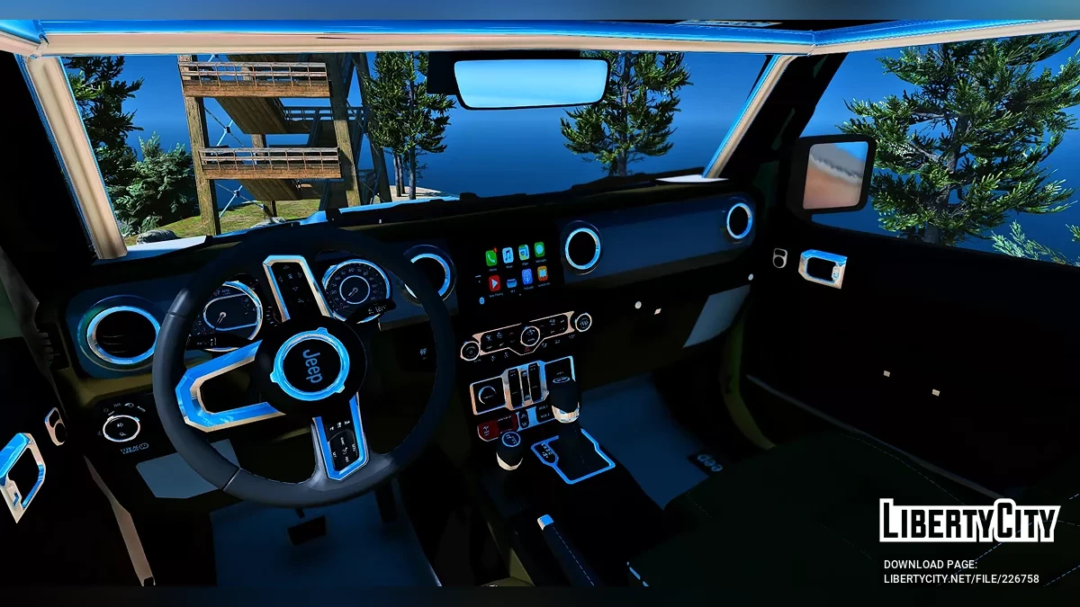 Custom Tuned Lifted Jeep Gladiator 4x4 With Removable Interior Roll Cage / GTA 5
