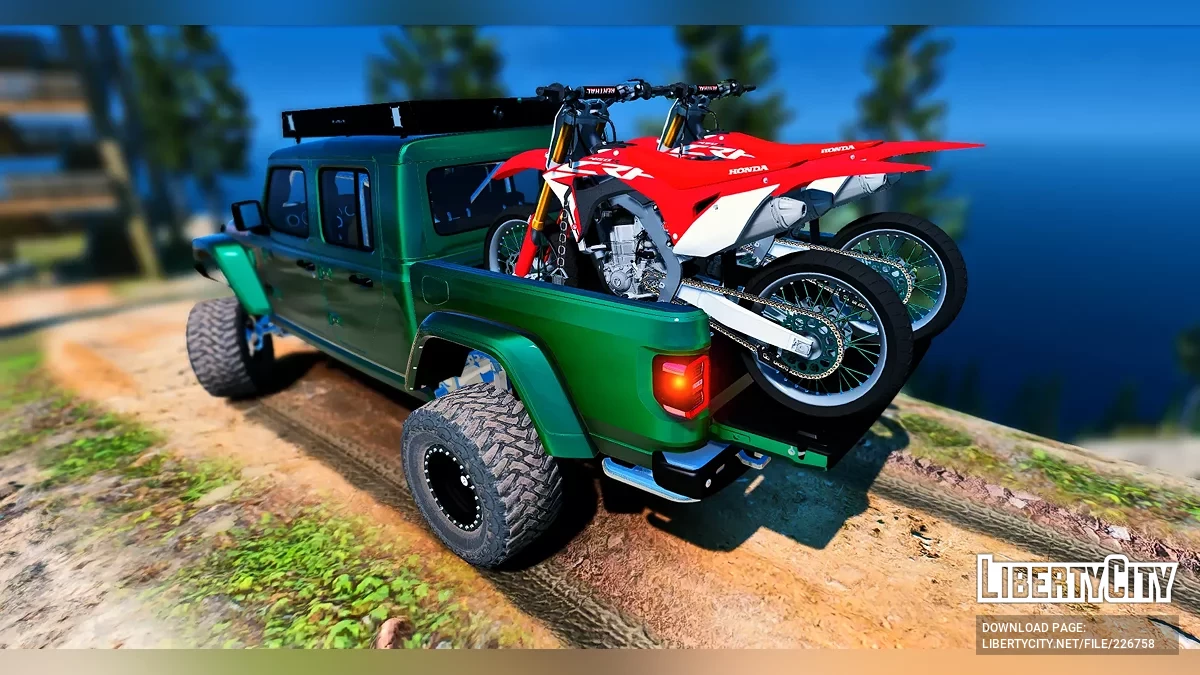 Custom Tuned Lifted Jeep Gladiator 4x4 With Removable Interior Roll Cage / GTA 5